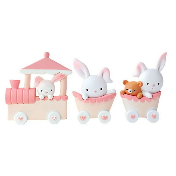 3Pcs Children Girl Birthday Baby Shower Party Gifts Xmas Train Set Cake Decor Haliday Train Railway Train