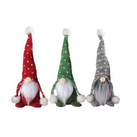 3Pcs Christmas Faceless Old Man Knitted Deco, Christmas Gnomes Elf Decoration , Christmas Party Scene Prop ,Thanksgiving Gift ,Xmas Table Ornaments