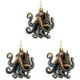 thumbnail image 1 of 3Pcs Christmas Octopus Ornament – Hand-Painted Coastal Holiday Decoration, Unique Deep Sea Christmas Tree Ornament with Metallic Hanging Cord, 2D Acrylic Nautical Décor Gift for Ocean Lovers, 1 of 9
