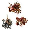 thumbnail image 1 of 3Pcs Christmas Octopus Ornament – Hand-Painted Coastal Holiday Decoration, Unique Deep Sea Christmas Tree Ornament with Metallic Hanging Cord, 2D Acrylic Nautical Décor Gift for Ocean Lovers, 1 of 9