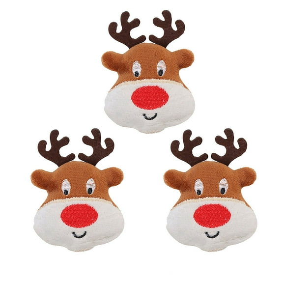 3Pcs Christmas pet Toys Dog Christmas Toy Chewer Christmas Toys Durable Dog Toy cat Chewing Toy Gingerbread Man Toy Santa Dolls Dog Teething Toys