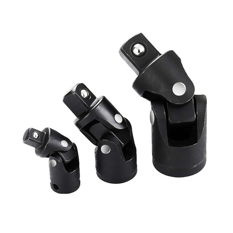 3Pcs Chrome Vanadium Universal Joint Set Spring-Loaded Detent