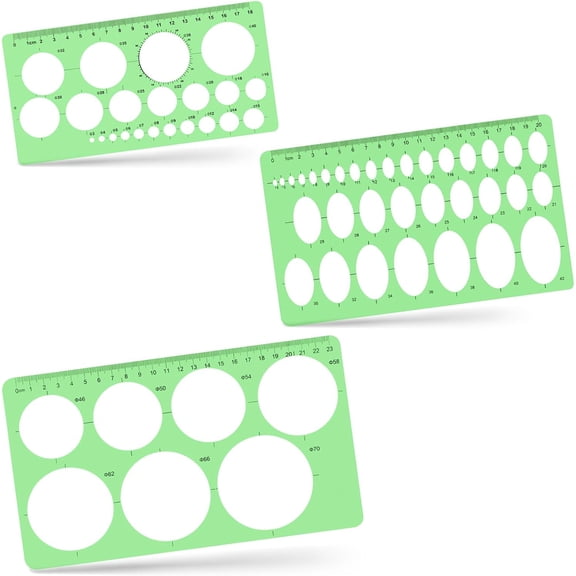 3Pcs Circle Template, Circle Template for Drawing 3 Sizes Circle Stencil Templates for Drafting, Circle Drawing Tool for Office, School, Drawing Supplies.