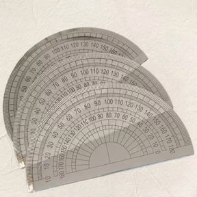 3Pcs Clear Plastic Protractor Set 180 Degree Angle Measuring Tool for Students Teachers