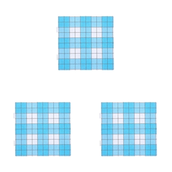 3Pcs Clearance Sale! Plastic Bead Peg Boards with Blue Grid Lines, 3-Pack 52-Pin Boards for DIY Fuse Beads (14*14cm each, AJ*3)