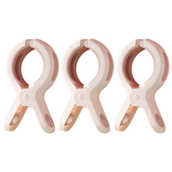 3Pcs Clothes Clip Anti-slip Traceless Windproof Multi-purpose Anti-fall Quilt Drying Clamp Daily Use