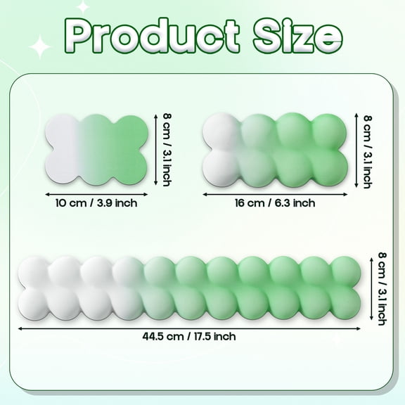 2ooya Green Wrist Rest Mouse Pad and Coaster Set, 3 Count