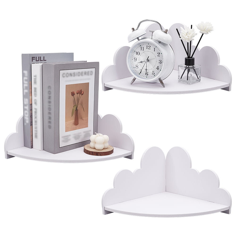 3Pcs Cloud Wood Wall-mounted Holder Sets with Plastic Plug & Screw ...