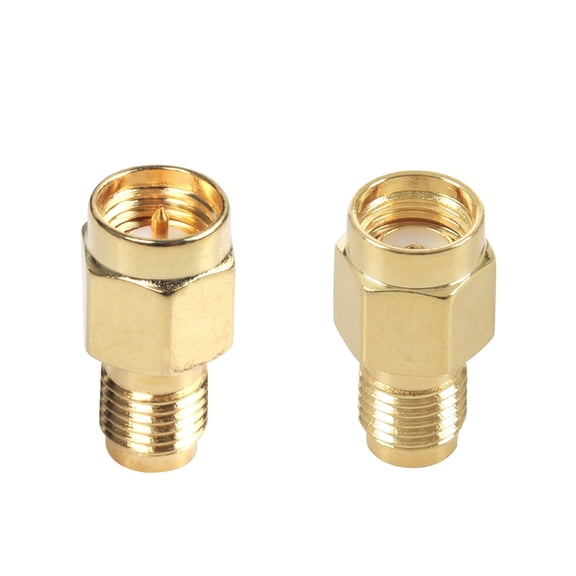 3Pcs Coaxial Coax Adapter Set, 2 Pcs SMA Female To RP-SMA Male & 1 Pcs SMA Male Plug To RP-SMA Female Coax Adapter,1 x SMA male for the RP-SMA female adapter 2 x SMA Adapters,Gold
