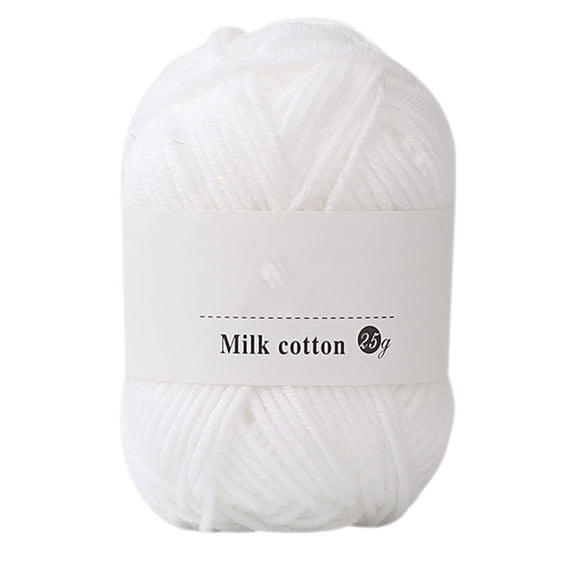 3Pcs Colorful Knitting Yarn, sdhkgrrt Hand Knitting Yarn, Soft Cotton Crochet Yarn for Little One Knitting, 25g Milk Cotton Wool Yarn for DIY Sweaters Hats, Eco Friendly Knitting Yarn for Handmade