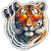 (3Pcs) Cool Tiger Sticker, Tiger Sunglasses Sticker, Tiger Decal, Tiger Sticker, Tiger Face Sticker, Tiger Bumper Sticker Vinyl Decal 3" - Stickers for Laptop Water Bottle Phone Car Window Helmet
