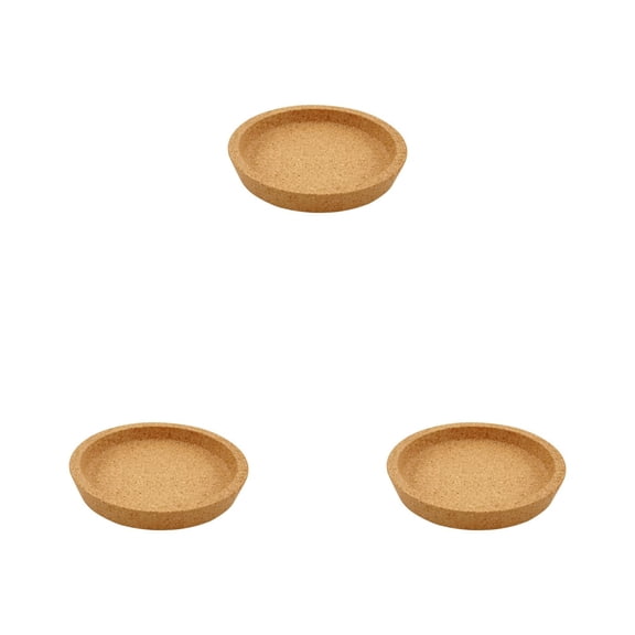 3Pcs Cork Coasters Absorbent Drink Mat for Hot Cold Cups, Non Coffee Mug Pad, Heat Resistant Table Protector for Kitchen Dining Room