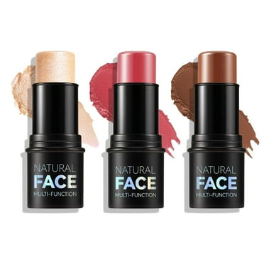 3Pcs Cream Contour Stick Makeup Kit,Create Face Contour,Highlighter Stick,Blush stick for Sculpt the Cheeks,Bronzer Contour Sticks,Waterproof Long-lasting Contour set,Non-greasy（08#10#12#）