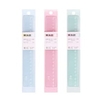 3Pcs Creative Jelly Color Clear Ruler, 8 Inch Plastic Ruler with Millimeter and Centimeters, Pastel Ruler for Home Office Supplies, Classroom Must Haves, Standard and Metric, 20cm, 3 Colors
