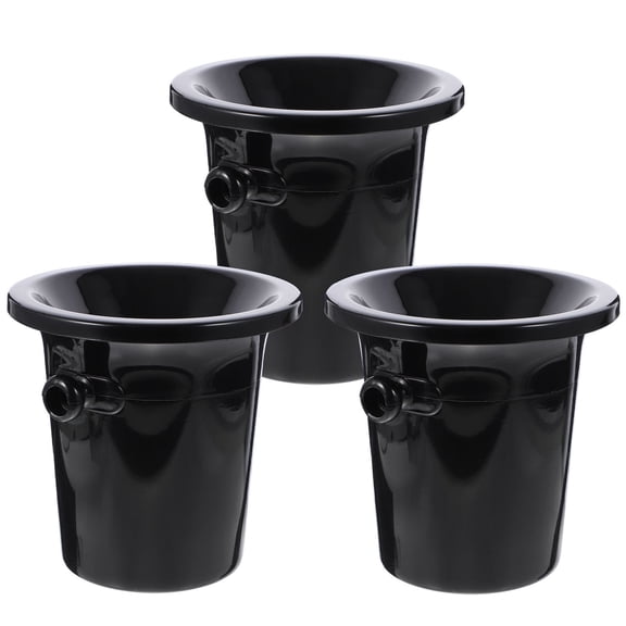 3Pcs Creative Wine Tasting Spittoons Wine Spittoons Wine Dump Buckets (Black)