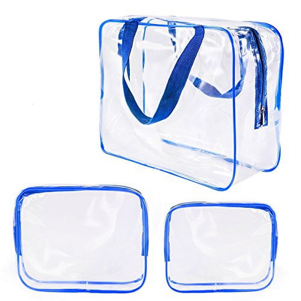 Plastic Bag Waterproof Bag With Zipper 3Pcs Crystal Clear Plastic