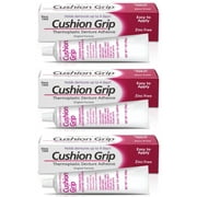 3Pcs Cushion Grip Thermoplastic Denture Adhesive, 1 Oz - Refits And Tightens Loose Upper And Lower Dentures And Partials | Non-Glue Adhesive, Acts Like A Soft Reliner