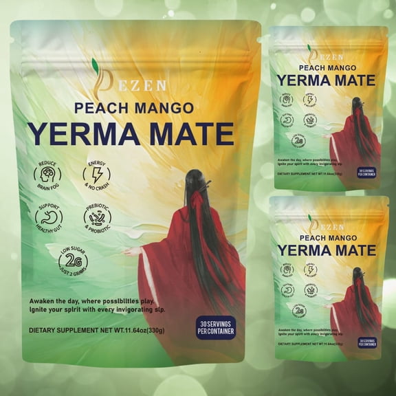 Premium Organic Yerba Mate Tea  Herbal Energy Booster  Focus, Metabolism & Antioxidant Support  Smooth Clean Caffeine, Pack 3