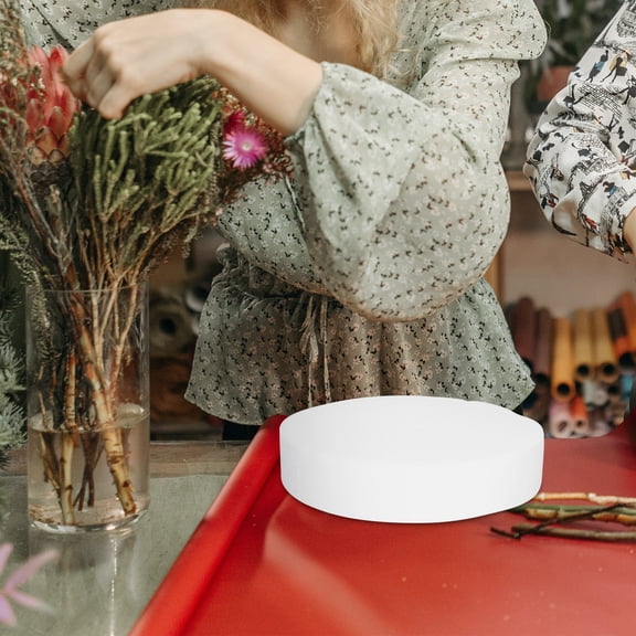 WEAVILUX Foam Discs for Crafts White Stable Foam Floral Arrangement Supplies 3Pcs