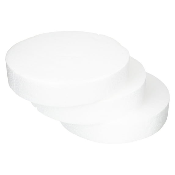 WEAVILUX Foam Discs for Crafts White Stable Foam Floral Arrangement Supplies 3Pcs