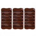 3Pcs DIY Non‑Stick Silicone Spoon‑Shaped Cake Chocolate Baking Mold