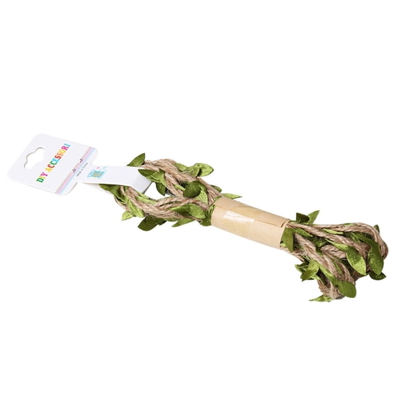 3Pcs DIY Ornaments Leaves Rope! Yrmaups Holiday Decorations Gardening Rope With Leaves, Flexible Leaf Ribbon for Christmas Gifts, Glass Jars, Envelopes, Art and Handicrafts, Cute Decor for Outdoor