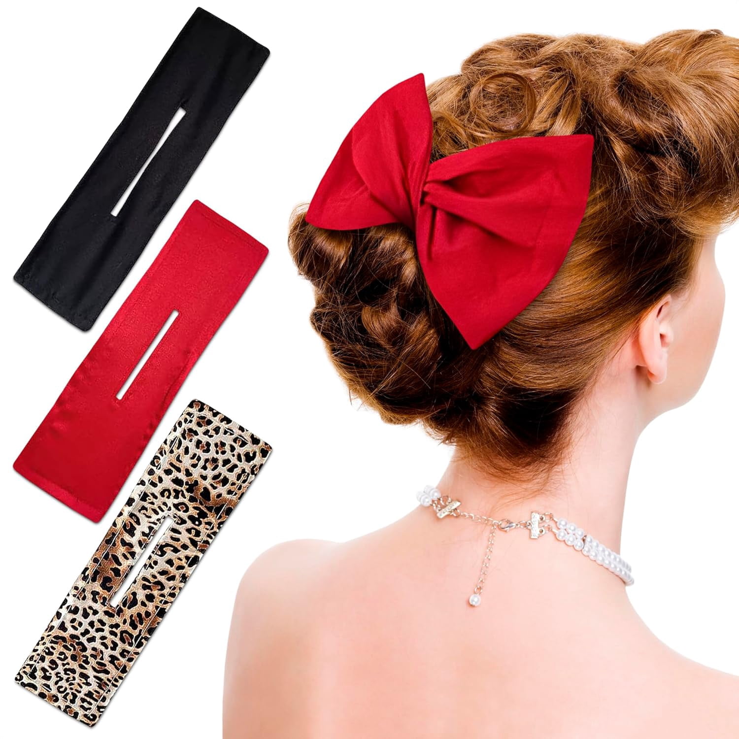 Set Da 3 Crea-Chignon Magico - Ciambella Porta Capelli Con Clip Francesi - Multicolore