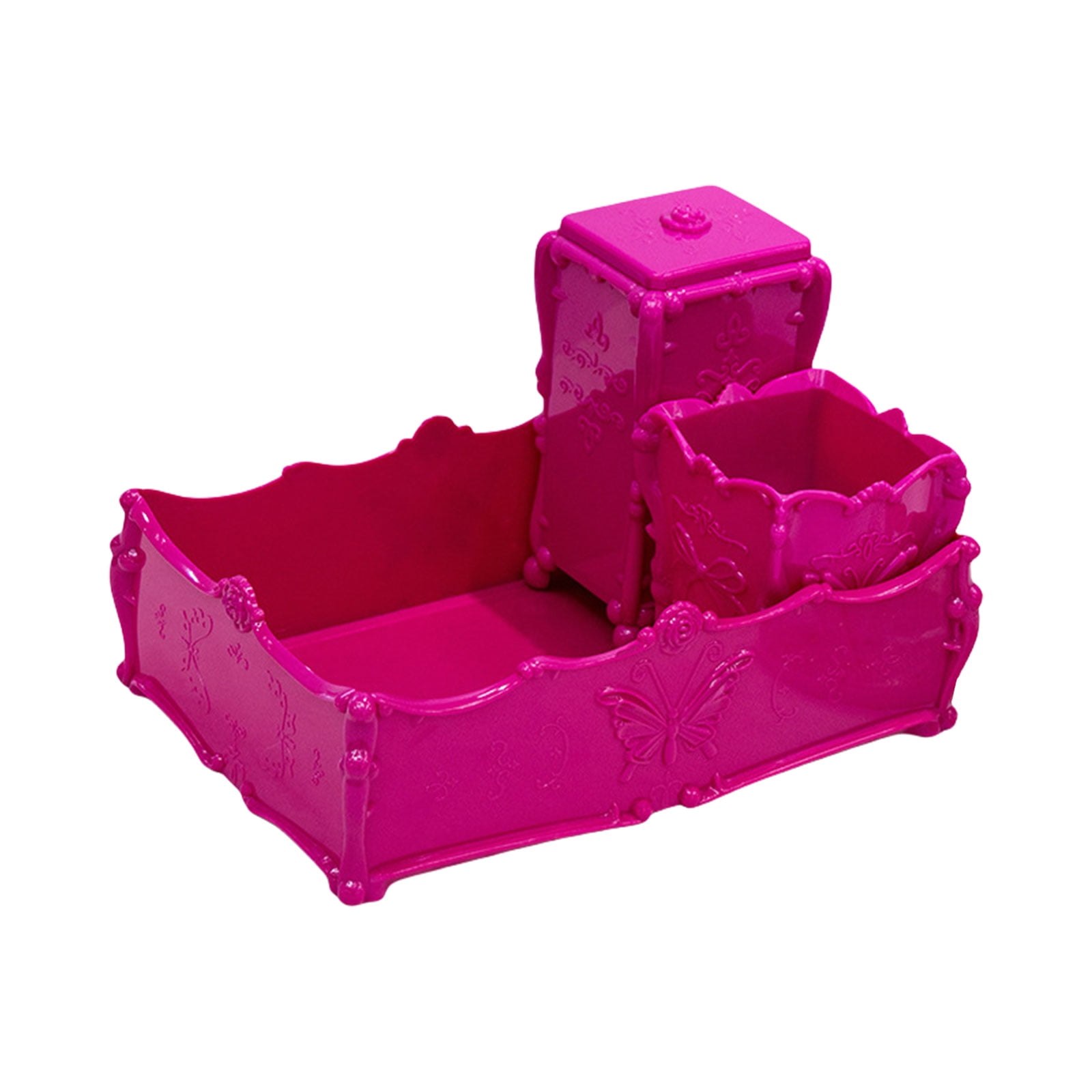 3Pcs Desktop Storage Display Rack Set Makeup Brush Holder Nails Art ...