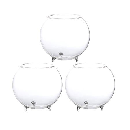 3Pcs Dia 10cm Ball Shaped Clear Planter Vase Display Terrarium Container DIY Micro Landscape Fairy Garden Decor