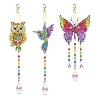 MAX 3Pcs/Set Diamond Painting Wind Chimes Shiny Double Sided Faux Crystal  Sun Moon Star Heart Sparkling Art Craft DIY 5D Diamond Painting Suncatchers  Hanging Ornaments for Home 
