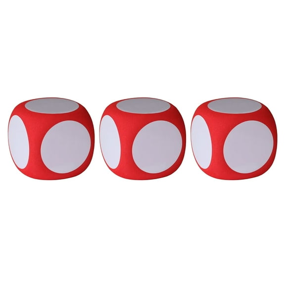 3Pcs Dices Education Dices and Labels, Wipe Off Dices Cubic Dices Cleanable Write On Dices Vibrant Color