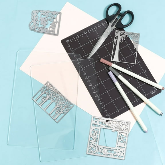 3Pcs Die Pad Set Reusable Magnetic Shim and Acrylic Cutting Pad Set Die Cutting Plate Embossing Machine Die Pad Die Cutting Machine Accessories for Most Die Cutting Machine