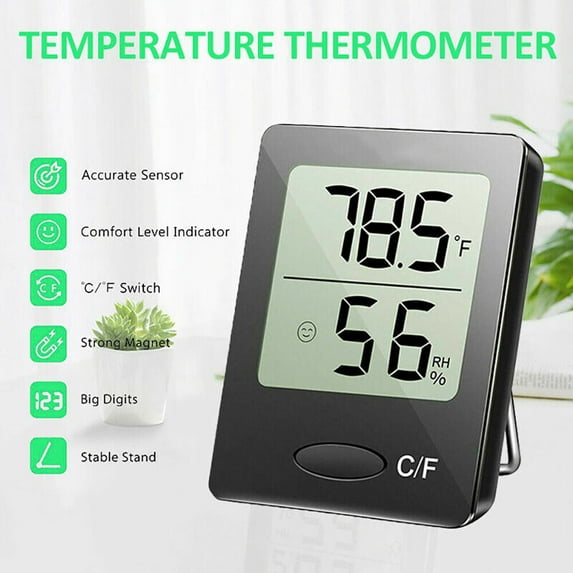 3Pcs Digital LCD Thermometer Humidity Meter Temperature Indoor Hygrometer Clocks US SHIP