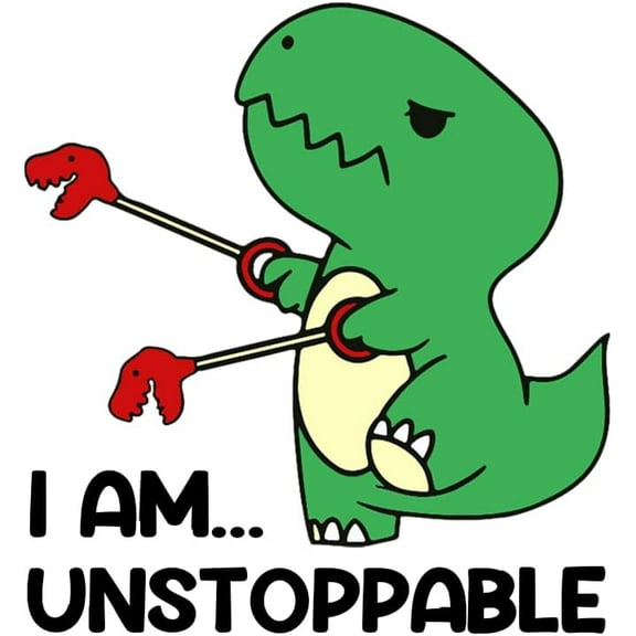 (3Pcs) Dinosaur I Am Unstoppable T-rex Vinyl Decal Sticker, Dinosaur Bumper Sticker, Dinosaur Car Accessories, Dinosaur Car Decal - Stickers for Laptop Water Bottle Phone Car Window Helmet 3"
