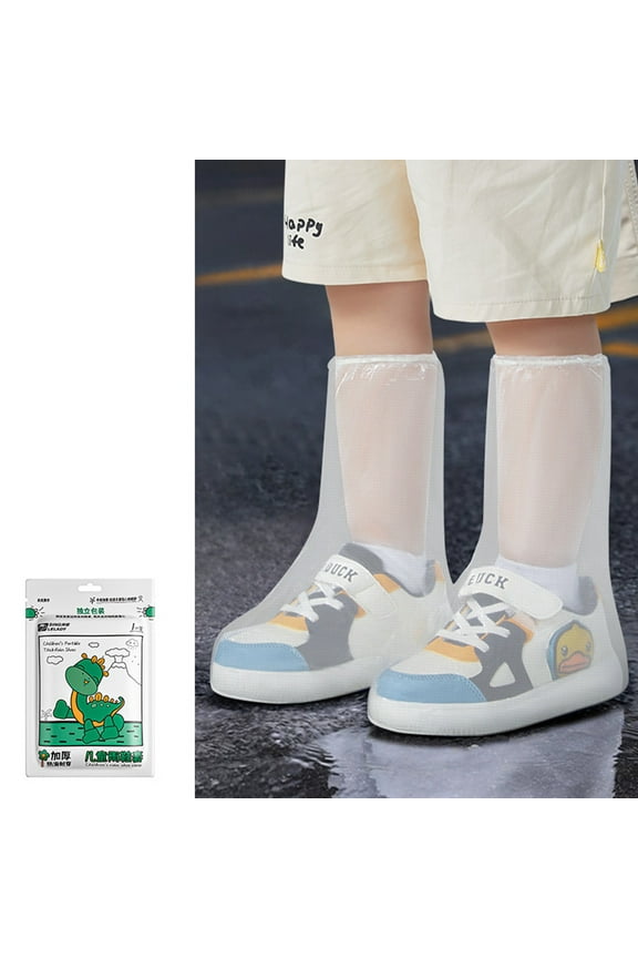 3Pcs Disposable Rain Boots under $5! Yannianjz Disposable Plastic Rain Shoes, Waterproof Outdoor Rain Boots, Temporary Emergency Rain Foot Covers, Thickened Lengthening Rain Boots