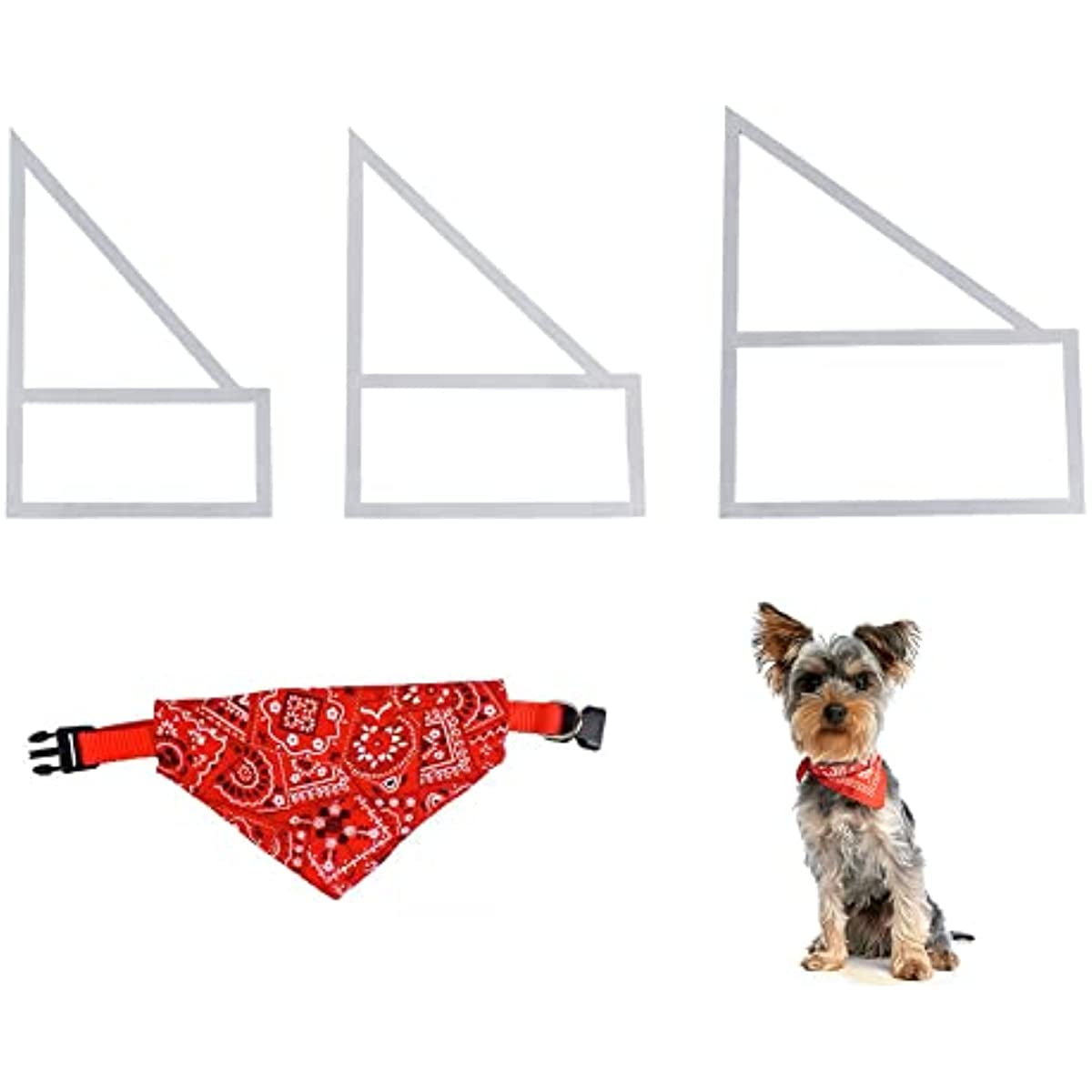 Collar Bandana Template Making A Bandana For A Dog 3Pcs Dog