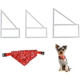 thumbnail image 1 of 3Pcs Dog Bandana Sewing Template Set 3 Size Triangle Template Sewing Quilting Stencil Aluminium Cutting Ruler Set for DIY Craft Dog Bib, 1 of 5