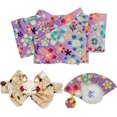 thumbnail image 1 of 3Pcs Doll Clothes Sets - Handmade Japanese Kimono Outfit for Dolls 15cm/17cm, Headwear & Dress & Belt with Bow, Cute Clothing Sets, 1 of 6