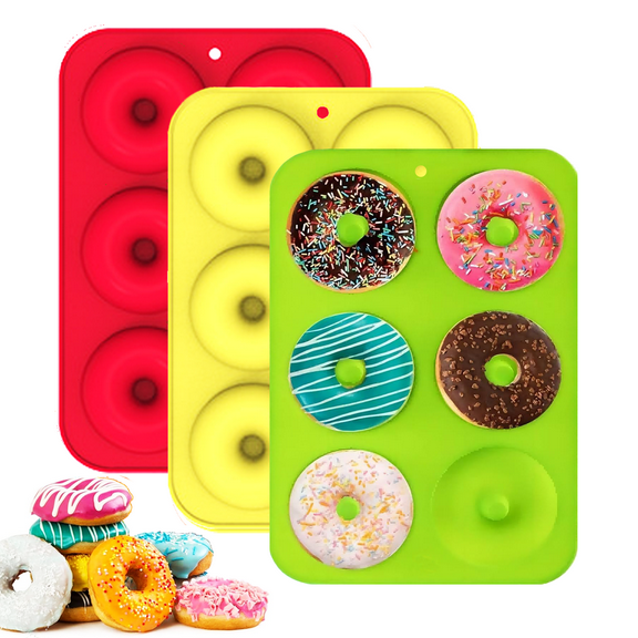 3Pcs Donut Pan for Silicone Baking Donut Mold Tray for Bagel Doughnut Tins Pans