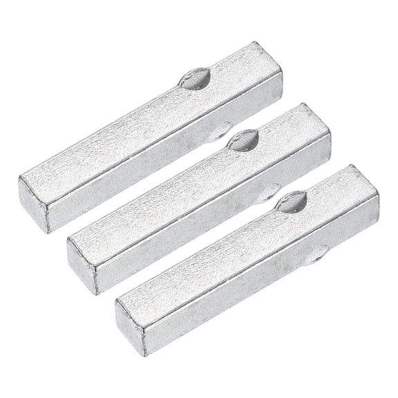 3Pcs Door Knob Spindle, 45mm Spare Door Handle Spindle Bar, Vintage Straight Spindle Replacement Parts for Mechanical Locks, Silver Tone