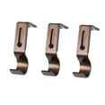 thumbnail image 1 of 3Pcs Drapery Curtain Rod Wall Bracket Holder For 25mm Rod Window Hardware Brown, 1 of 7