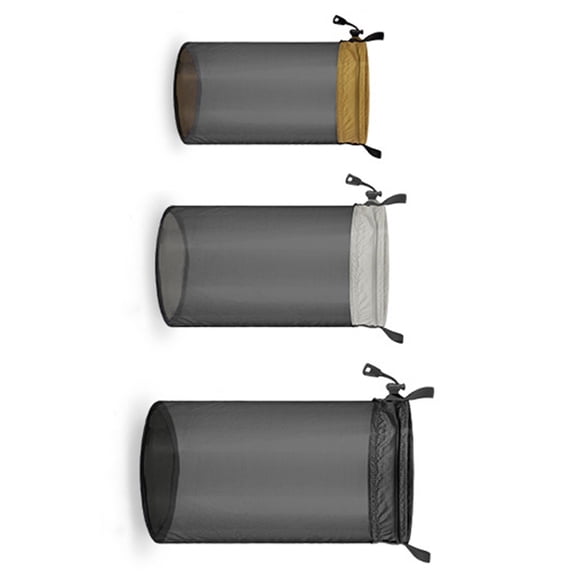 3Pcs Drawstring Meshes Storage Bag Light Weight Net Storage Bag Outdoor Travel Meshes Stuff Sacks for Luggage Clothes