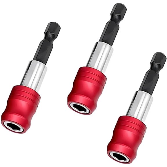 3Pcs Drill Bit Extension 1/4'' Hex Shank Magnetic Screwdriver Bit Holder 2 Inch Quick Release Drill Bit Extension Bar Socket Chuck Adapter for Screws, Driver, Drill