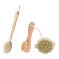 thumbnail image 1 of 3Pcs Dry Brushing Body Brush Natural Wood Bath Brush Ergonomic Grip Back Scrubber Body Exfoliator for Wet/Dry Brushing, 1 of 6