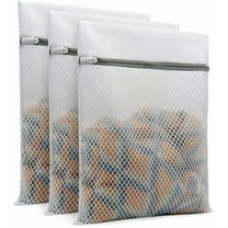 3 Pcs Honeycomb Mesh Laundry Bags,Small Size Durable Laundry Bags,Honeycomb Mesh Wash Bags,Breathable Laundry Bags for Underware,Washing and Drying Clothbagswith Anti-Rust Zipper