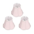 thumbnail image 1 of 3Pcs E14 Clip‑On Lampshade Pink Grids Modern Fabric Candle Chandelier Table Lamp Shade Decoration, 1 of 8