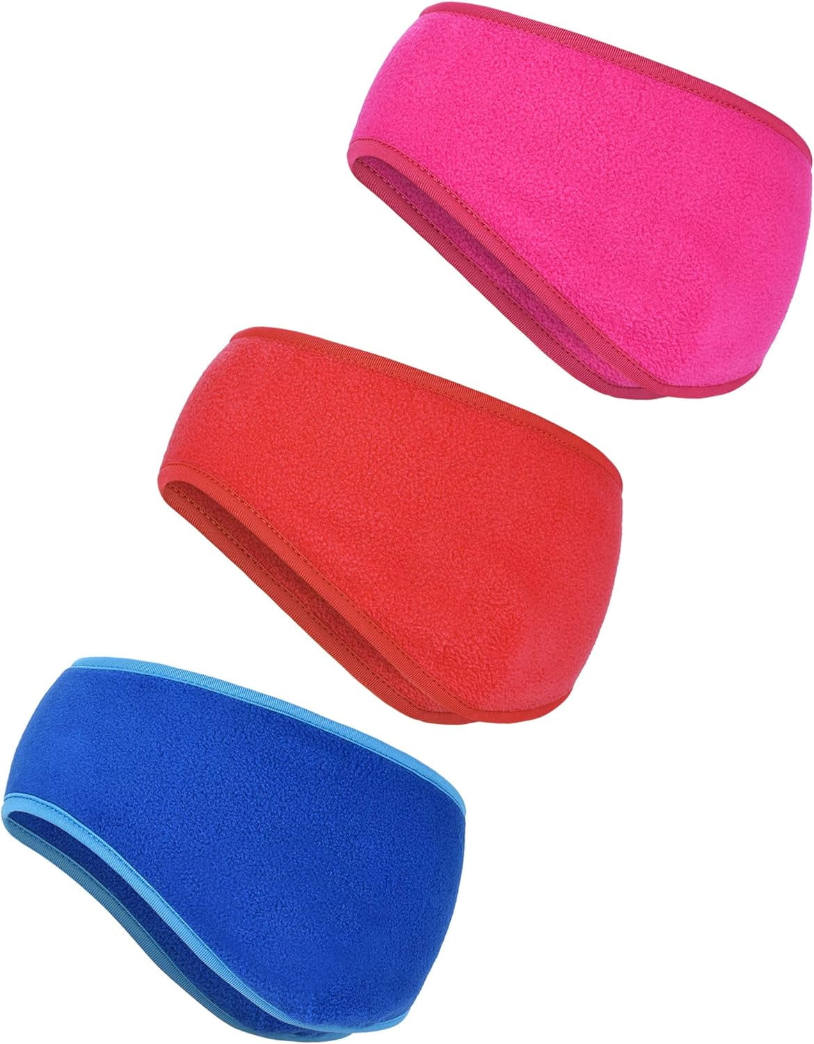 3Pcs Ear Warmer Fleece Headbands Ear Muffs Winter Running Gear for Women Men Adult Kids