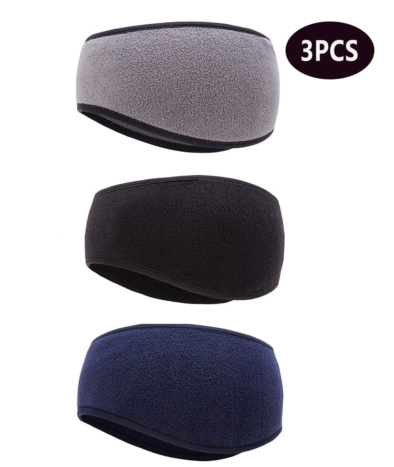 3Pcs Ear Warmer Headband Thermal Winter Cashmere Headbands Ear Muffs Warmers for Men&Women