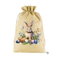 thumbnail image 1 of 3Pcs Easter Bags Drawstring Gift Bag Easter Bunny Rabbit Linen Bag Reusable Gift Pouch Hunt Party Favor Chocolate Sweet Bags for Treats Goodie, 1 of 6