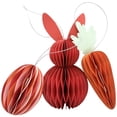 thumbnail image 1 of 3Pcs Easter Bunny Honeycomb Centerpiece Easter Party Table Decorations 3D Paper Rabbit Table Ornament for Home Office Kitchen Easter Gift Holiday Party, 1 of 7